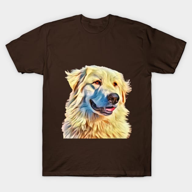 Great Pyrenees - painted style T-Shirt by rford191